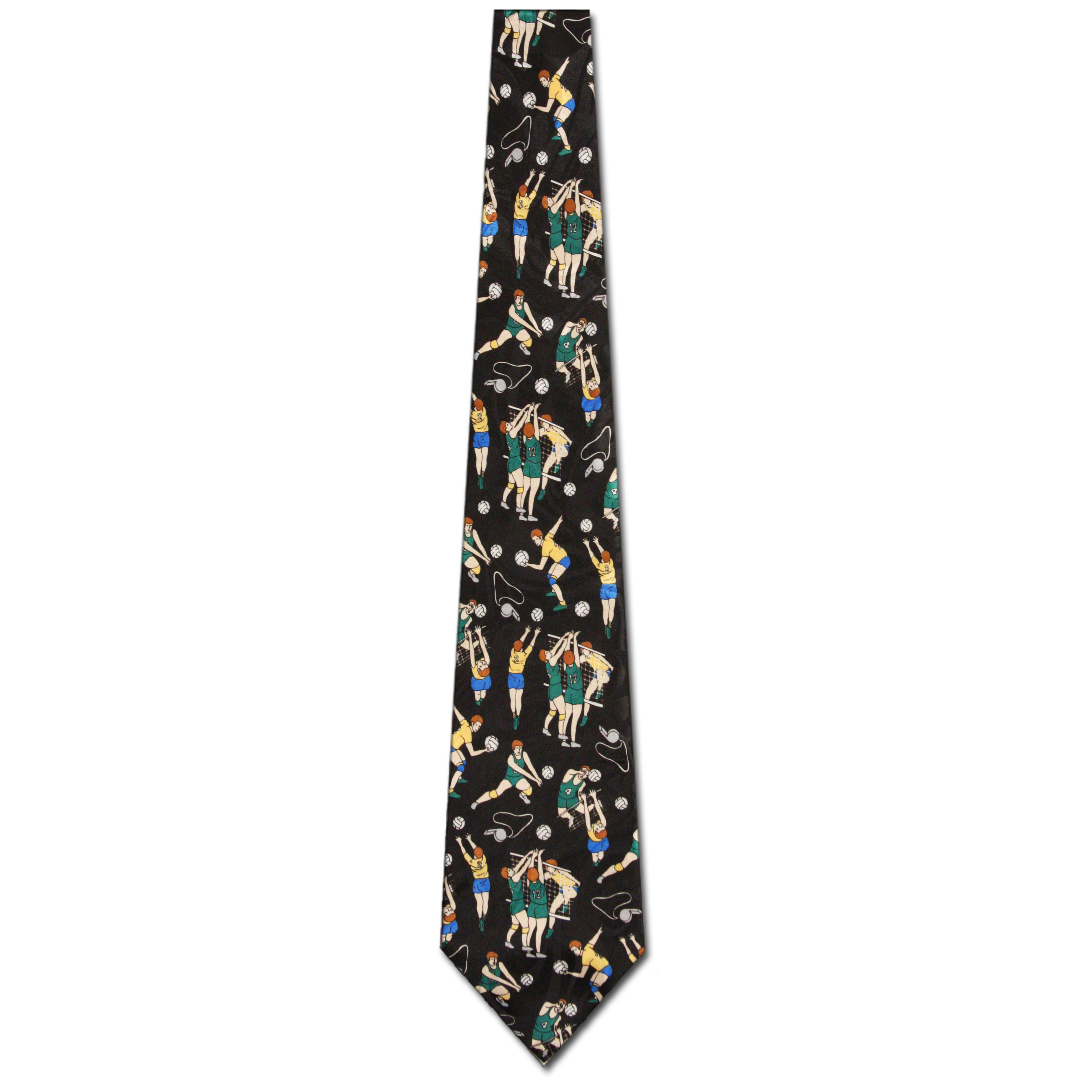 1003-100: Volleyball Ties Players Team Volley Ball Neckties Black by Steven Harris at Abcties.com