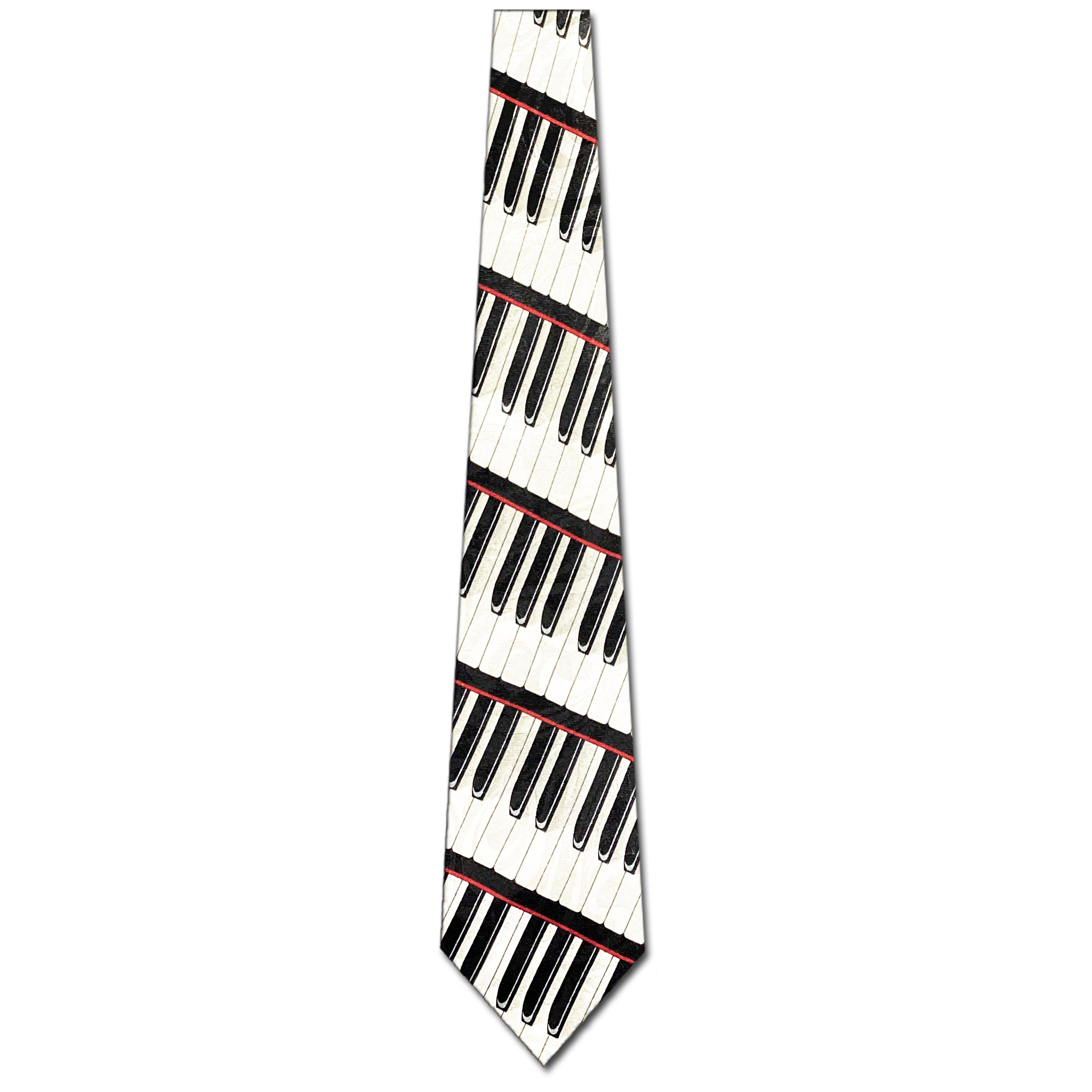 1007-102: Piano Ties Red Diagonal Keyboard Neckties by Steven Harris at Abcties.com