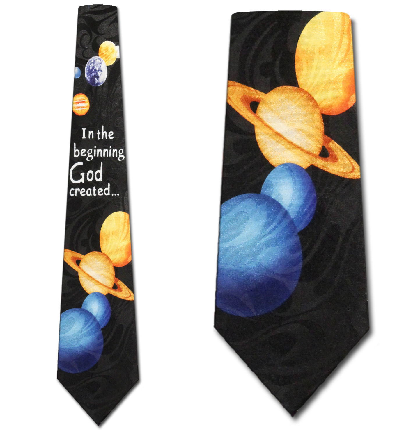 1016-100: In the Beginning Ties God Created Neckties Black by Steven Harris