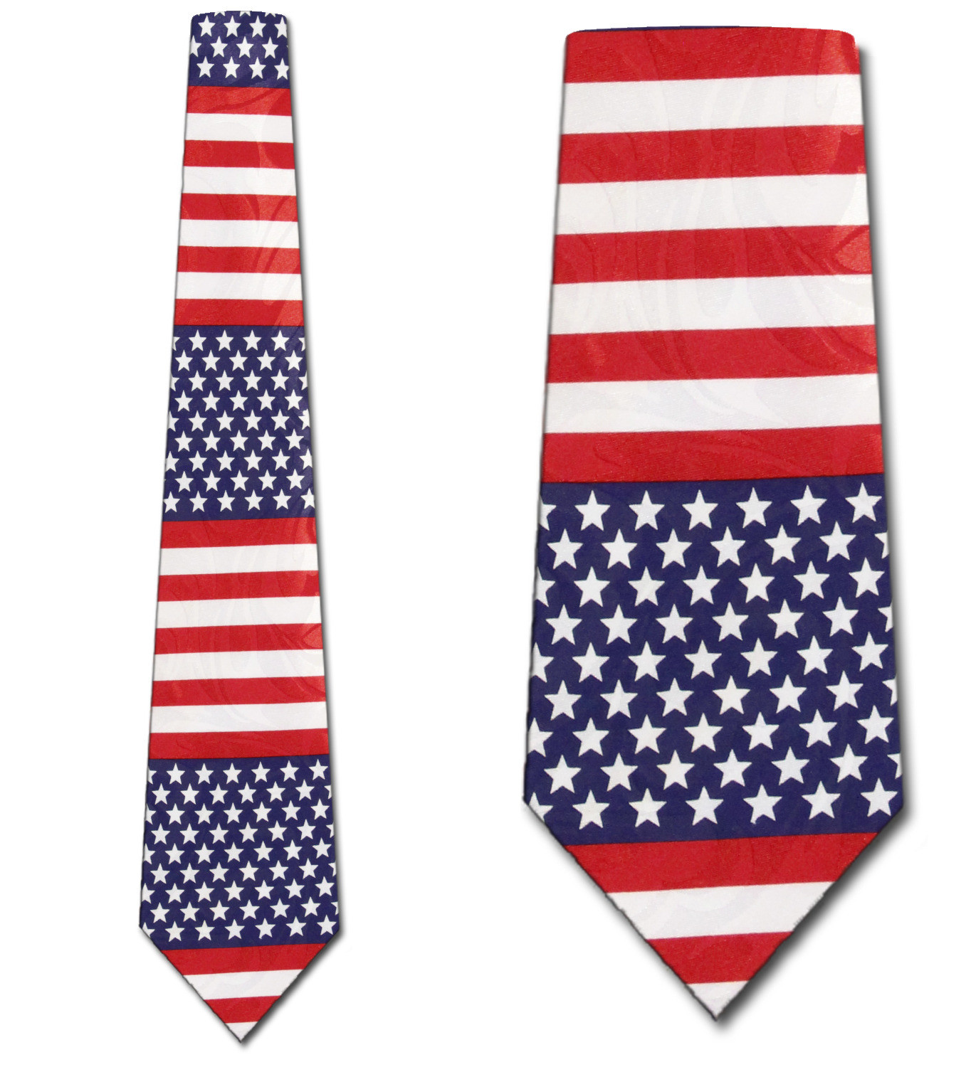 1041-100: Patriotic Stripes Tie Flags Horizontal Stars and Stripes Neckties by Steven Harris