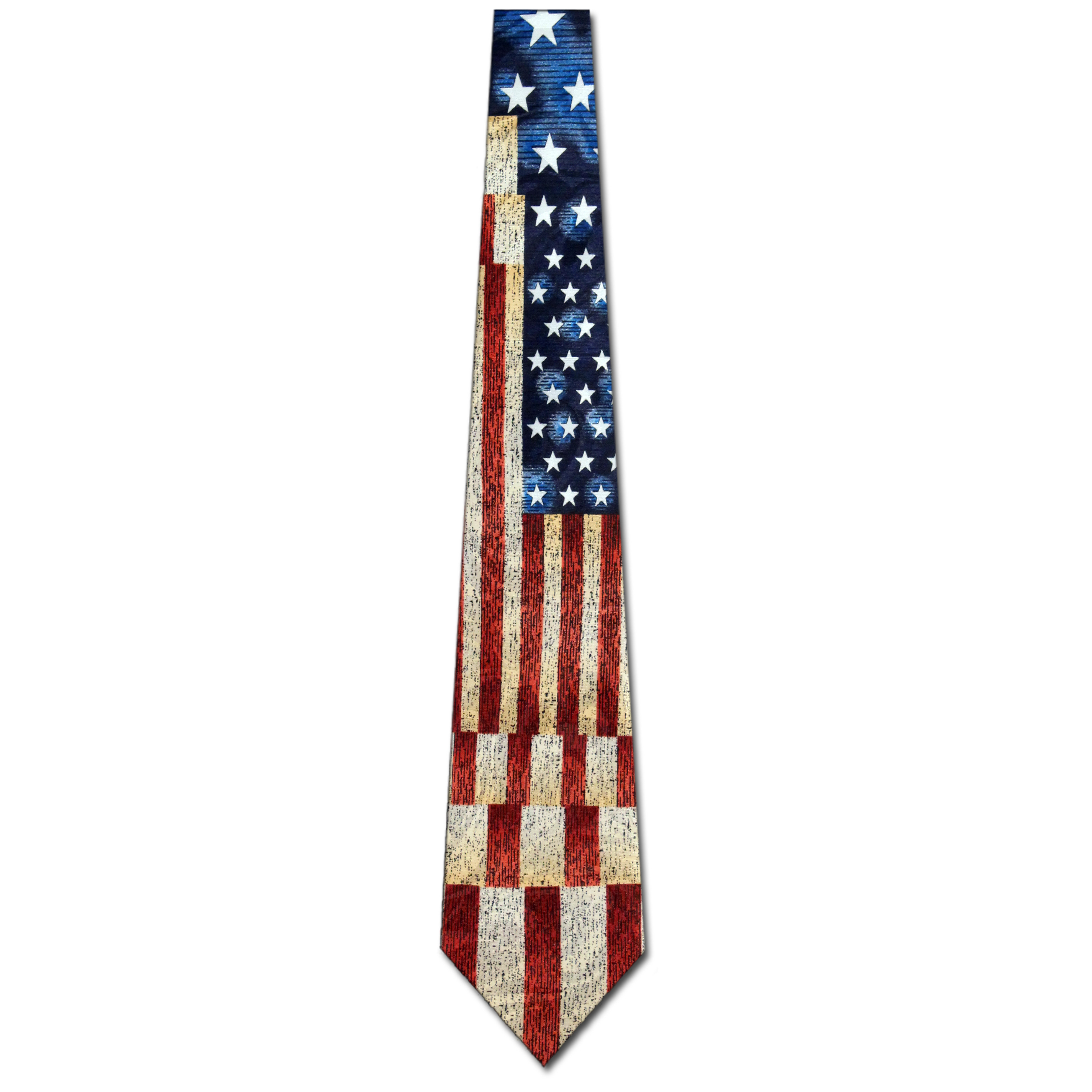 1042-100: American Flag Neckties Vertical Hanging US Flag Ties by Steven Harris at Abcties.com
