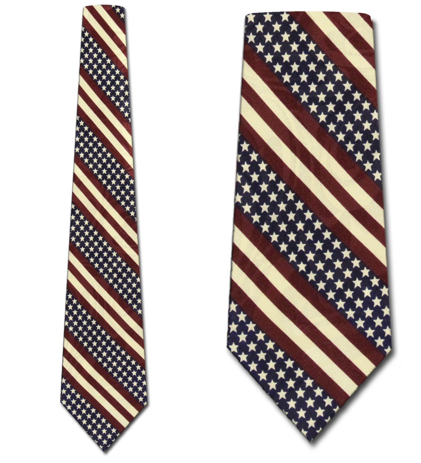1043-102: Patriotic Striped Ties Flags Stars and Stripes Neckties Muted by Steven Harris