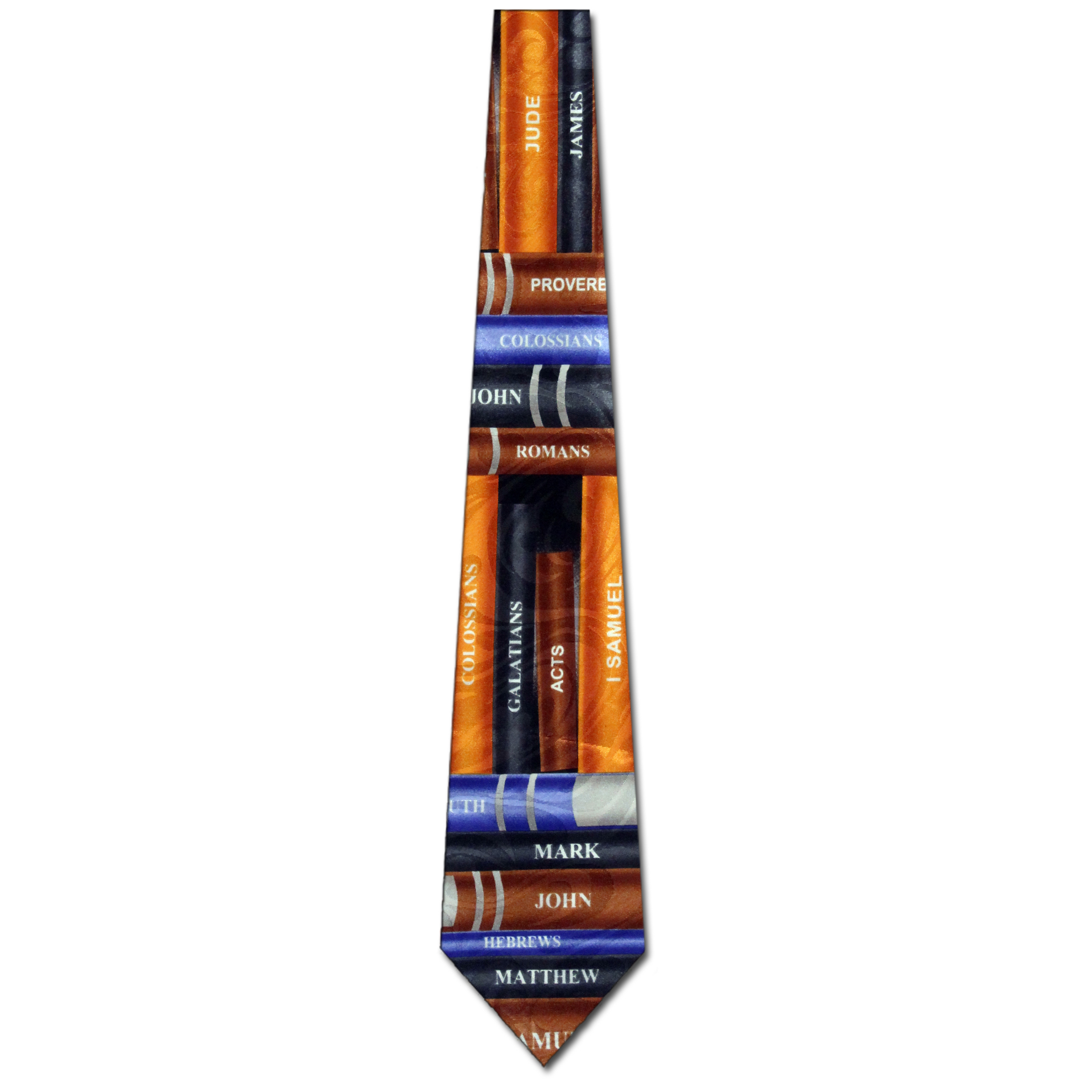 1049-100: Books of the Bible Ties Religious Neckties Black by Steven Harris at Abcties.com