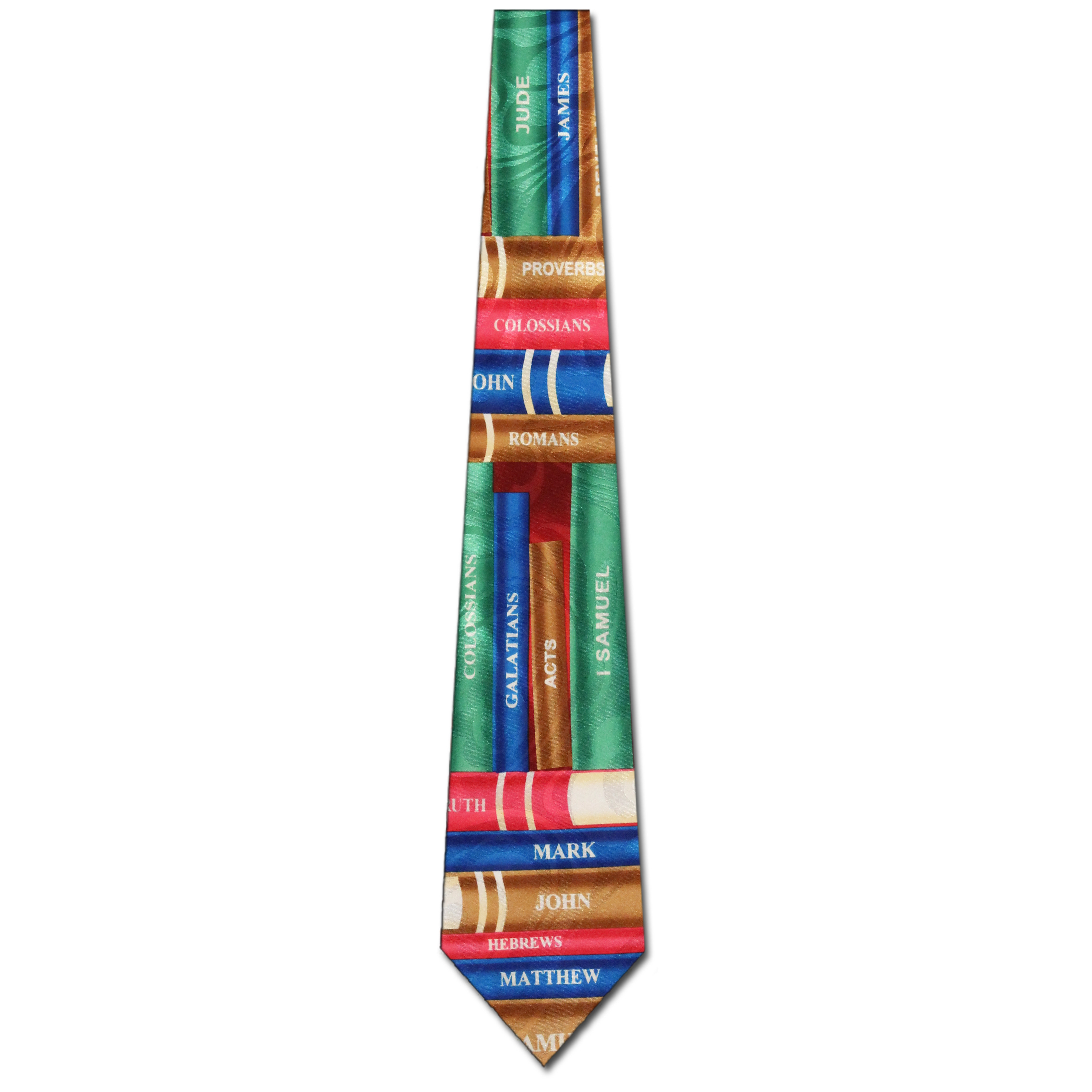 1049-104: Books of the Bible Ties Religious Neckties Red by Steven Harris at Abcties.com