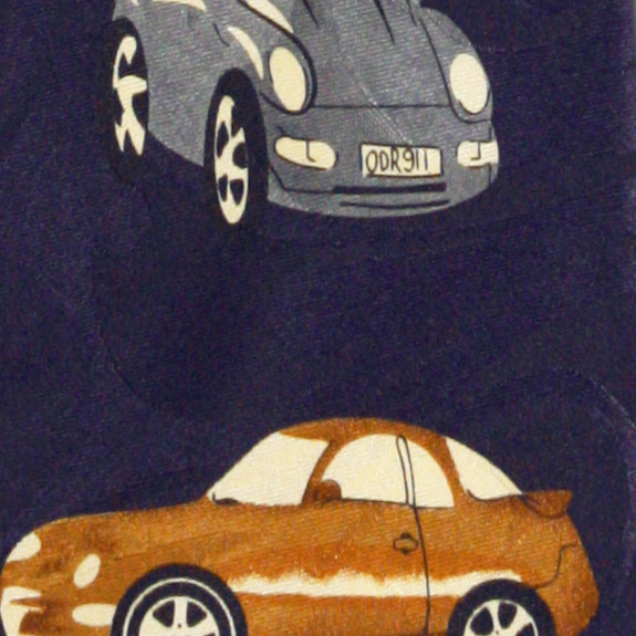 1066-102: Car Ties Automobile Neckties Cars Navy by Steven Harris