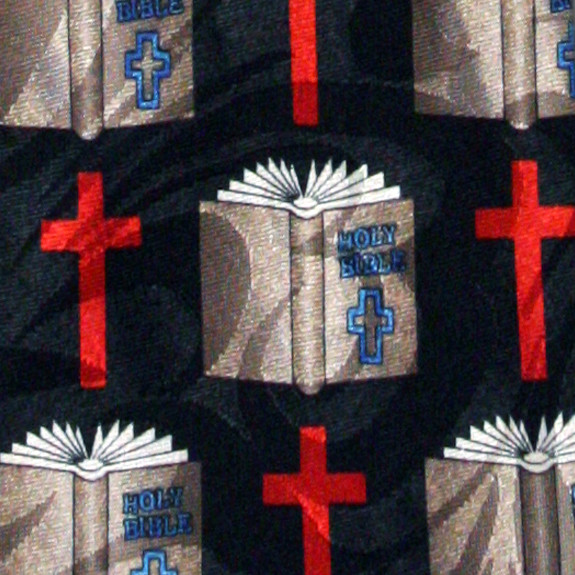 1133-100: Bible Ties Cross Neckties Repeat Black by Steven Harris at Abcties.com