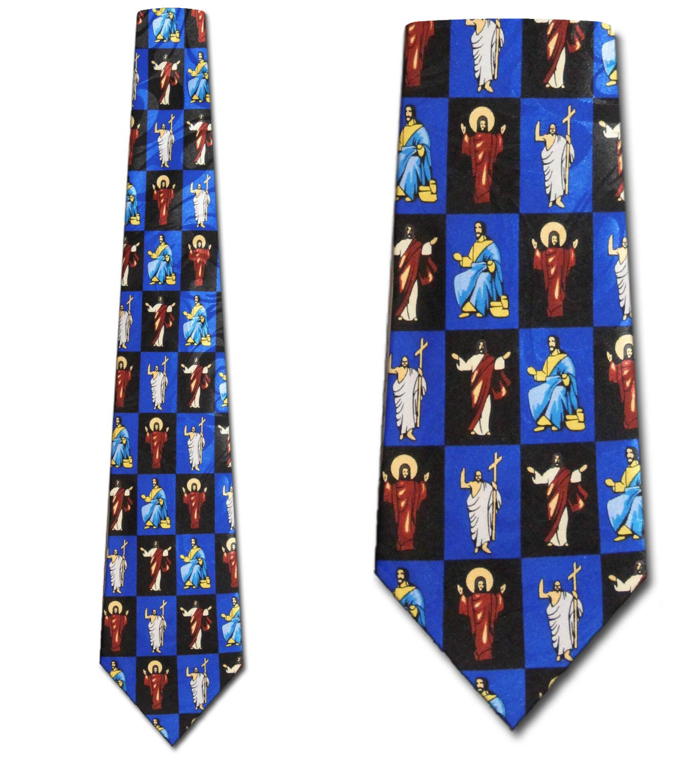 1134-102: Iconic Jesus Ties Faith Religious Neckties Black by Steven Harris at Abcties.com
