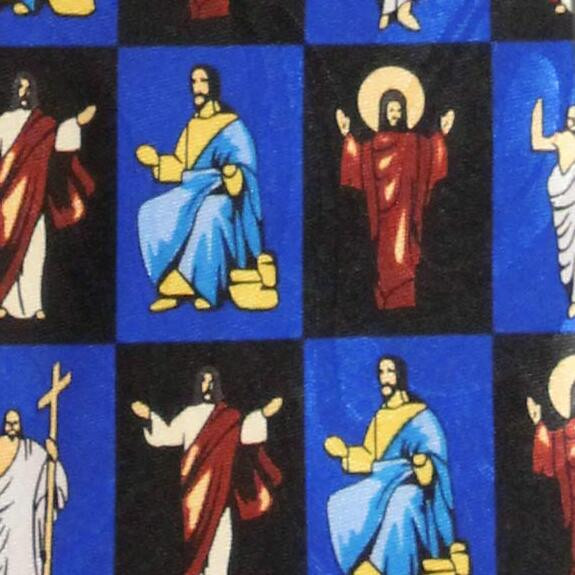 1134-102: Iconic Jesus Ties Faith Religious Neckties Black by Steven Harris at Abcties.com