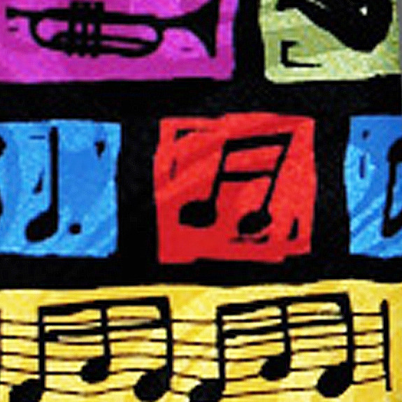 1153-100: Colorful Music Ties Jazz Notes Neckties by Steven Harris