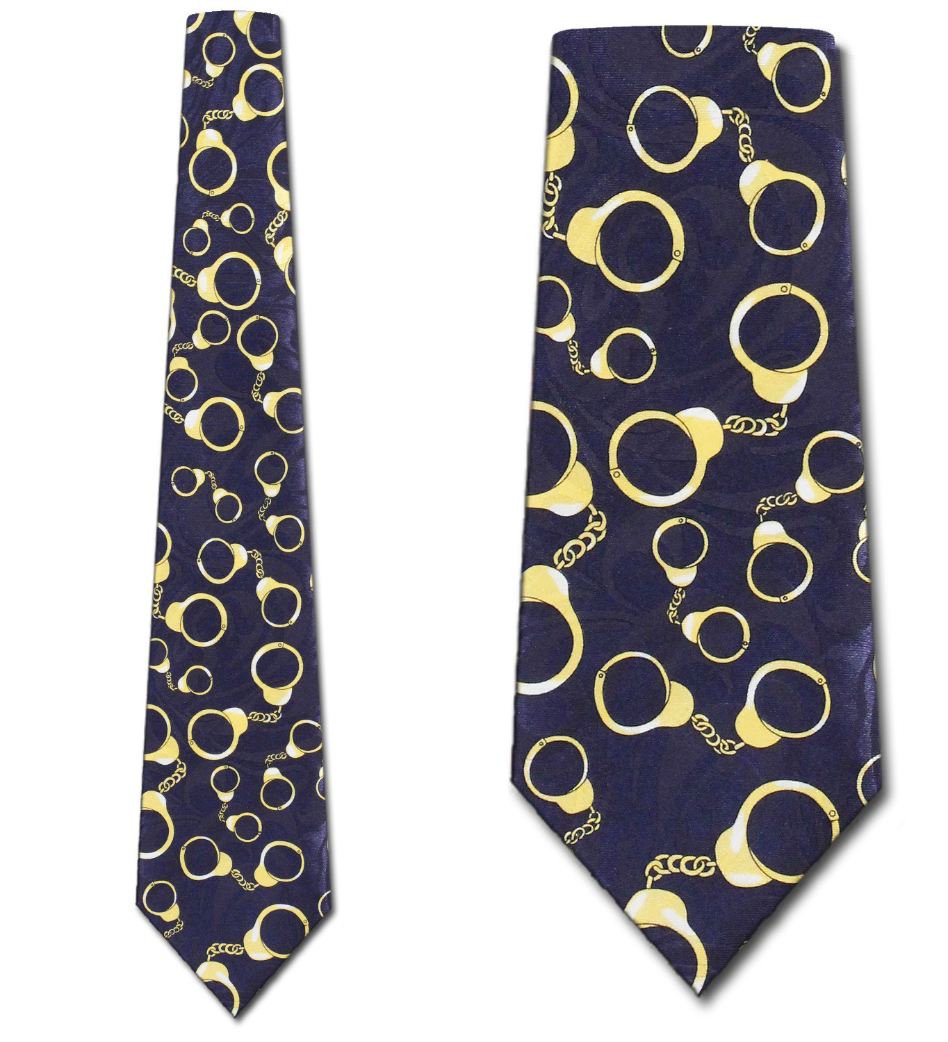 1172-102: Handcuffs Tie Navy Policeman Neckties by Steven Harris