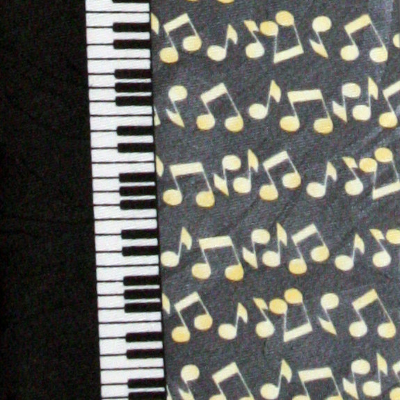 1185-100: Piano Neckties Notes Keys Keyboard Ties Black by Steven Harris at Abcties.com