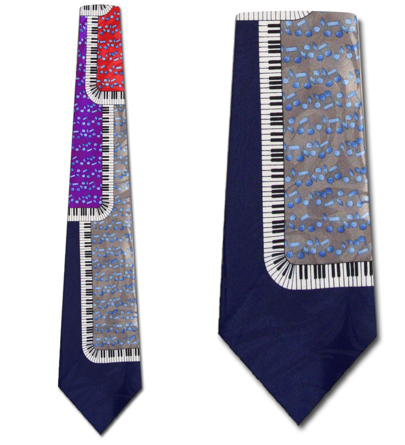 1185-102: Piano Neckties Notes Keys Keyboard Ties Navy by Steven Harris at Abcties.com