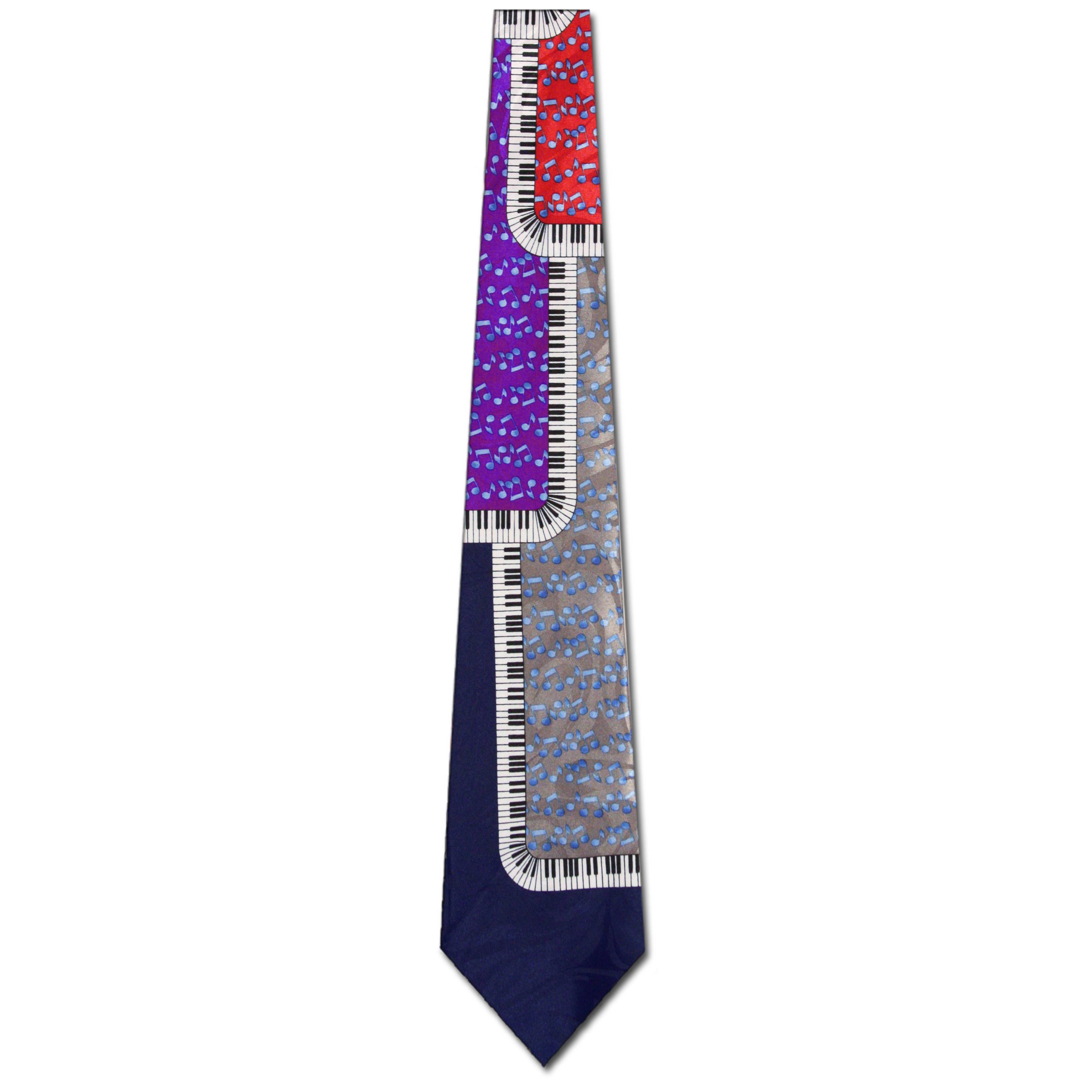 1185-102: Piano Neckties Notes Keys Keyboard Ties Navy by Steven Harris at Abcties.com