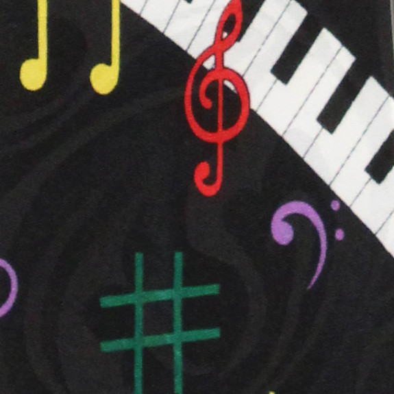 1187-100: Music Notes Tie Keyboards Neckties Black by Steven Harris at Abcties.com