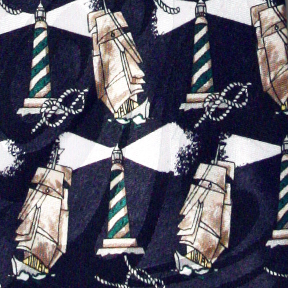 1202-102: Lighthouse Ties Ship Neckties Knots Navy by Steven Harris