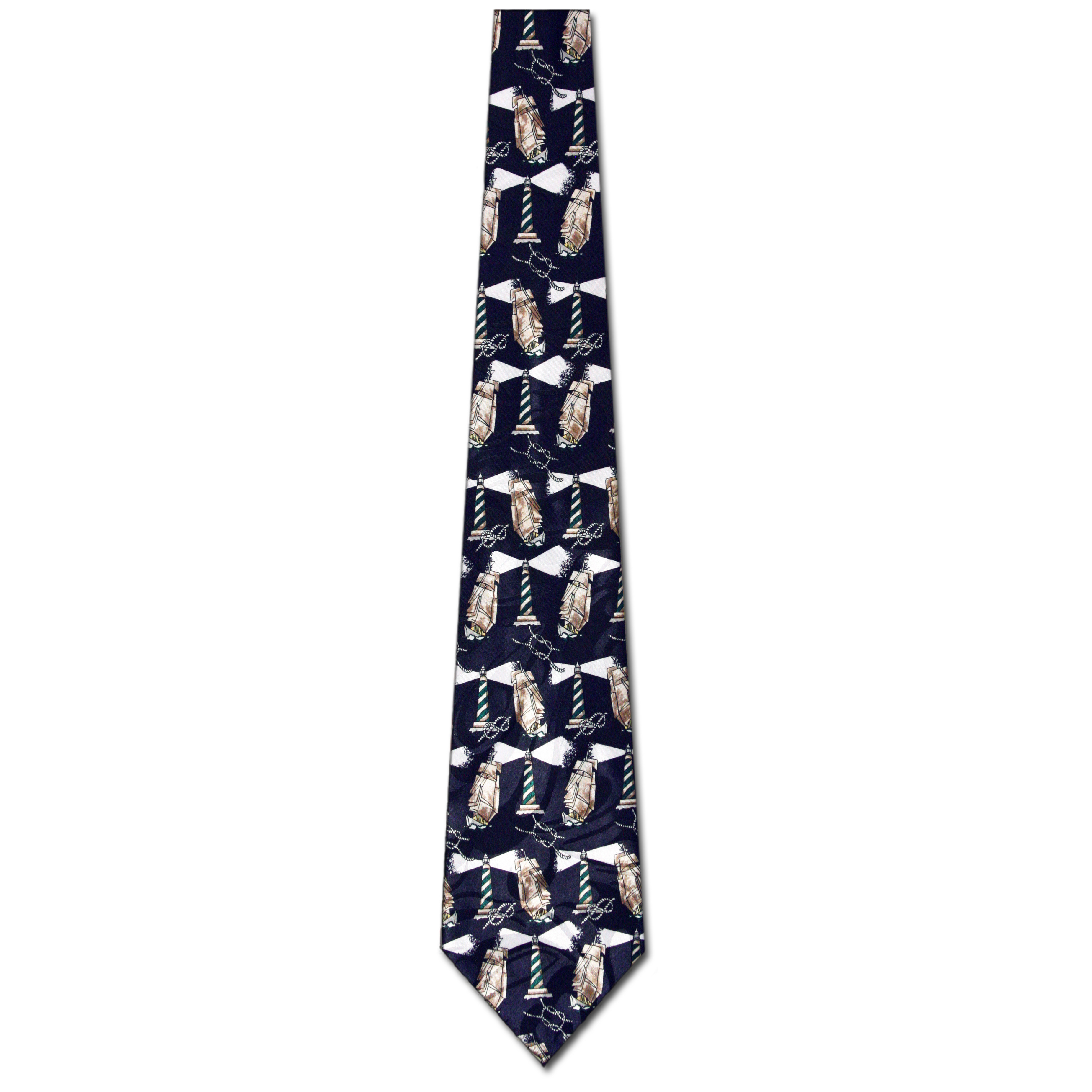 1202-102: Lighthouse Ties Ship Neckties Knots Navy by Steven Harris at Abcties.com