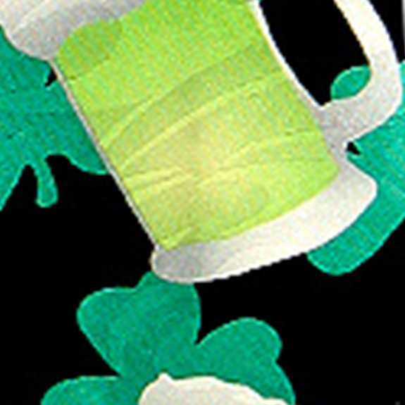 1219-100: Green Beer Ties St Patricks Day Clovers Neckties Black by Steven Harris