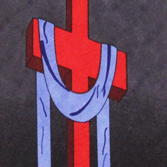 1221-100: Cross Ties Three Crosses Necktie by Steven Harris