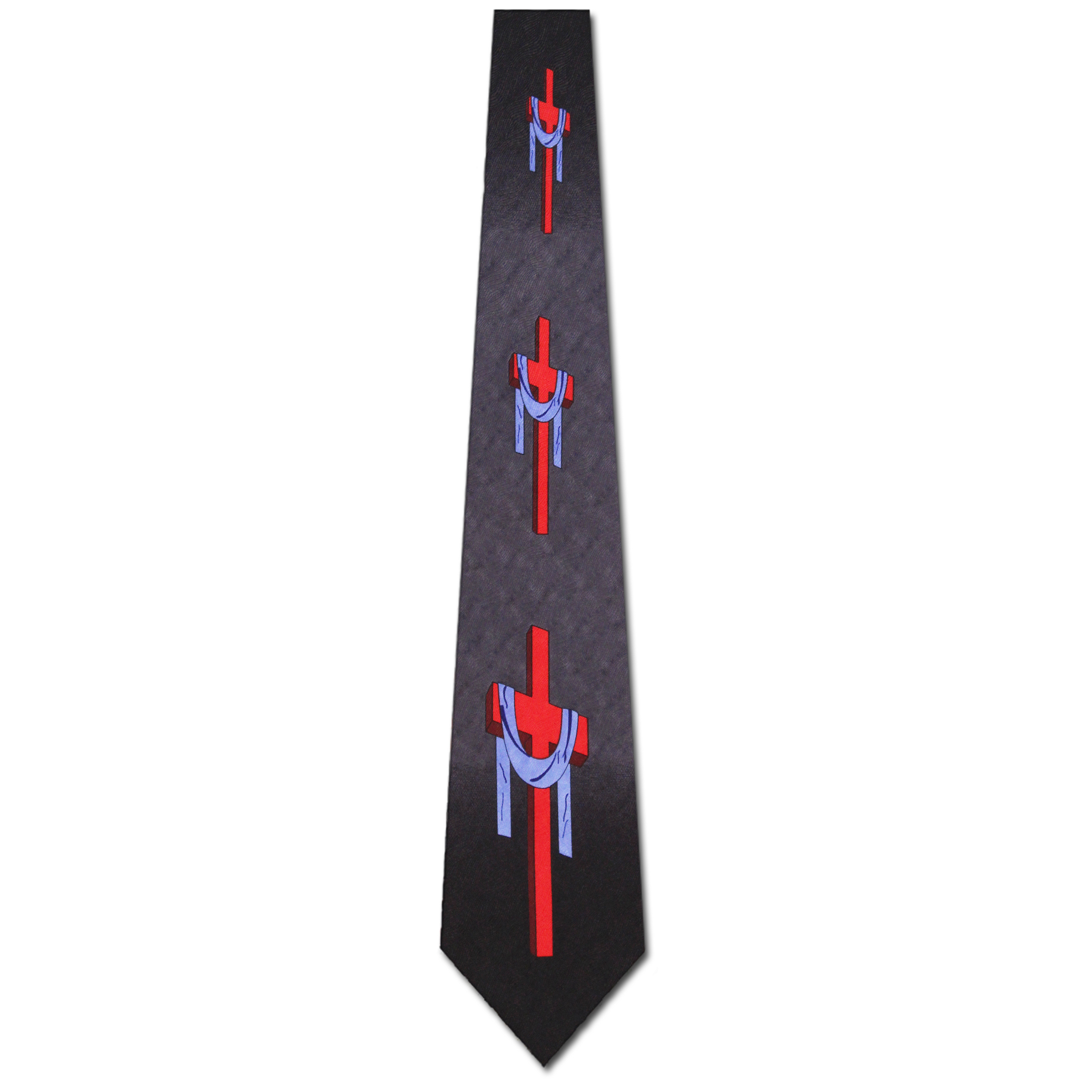 1221-100: Cross Ties Three Crosses Necktie by Steven Harris at Abcties.com