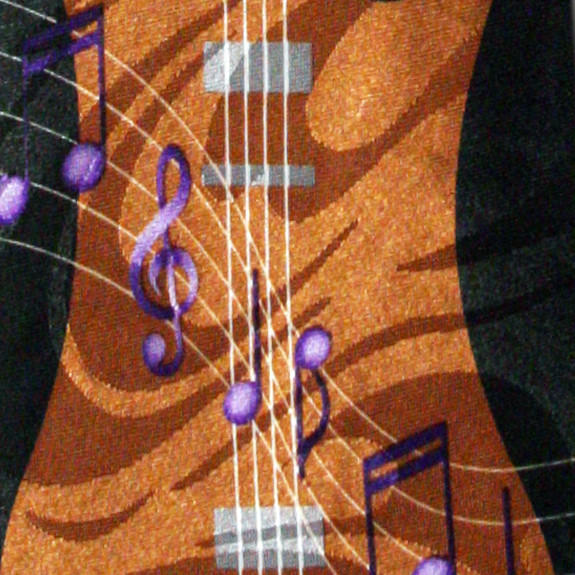 1242-100: Electric Guitar Ties Musical Notes Neckties Black by Steven Harris at Abcties.com