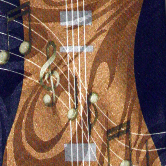 1242-102: Electric Guitar Ties Musical Notes Neckties Navy by Steven Harris at Abcties.com