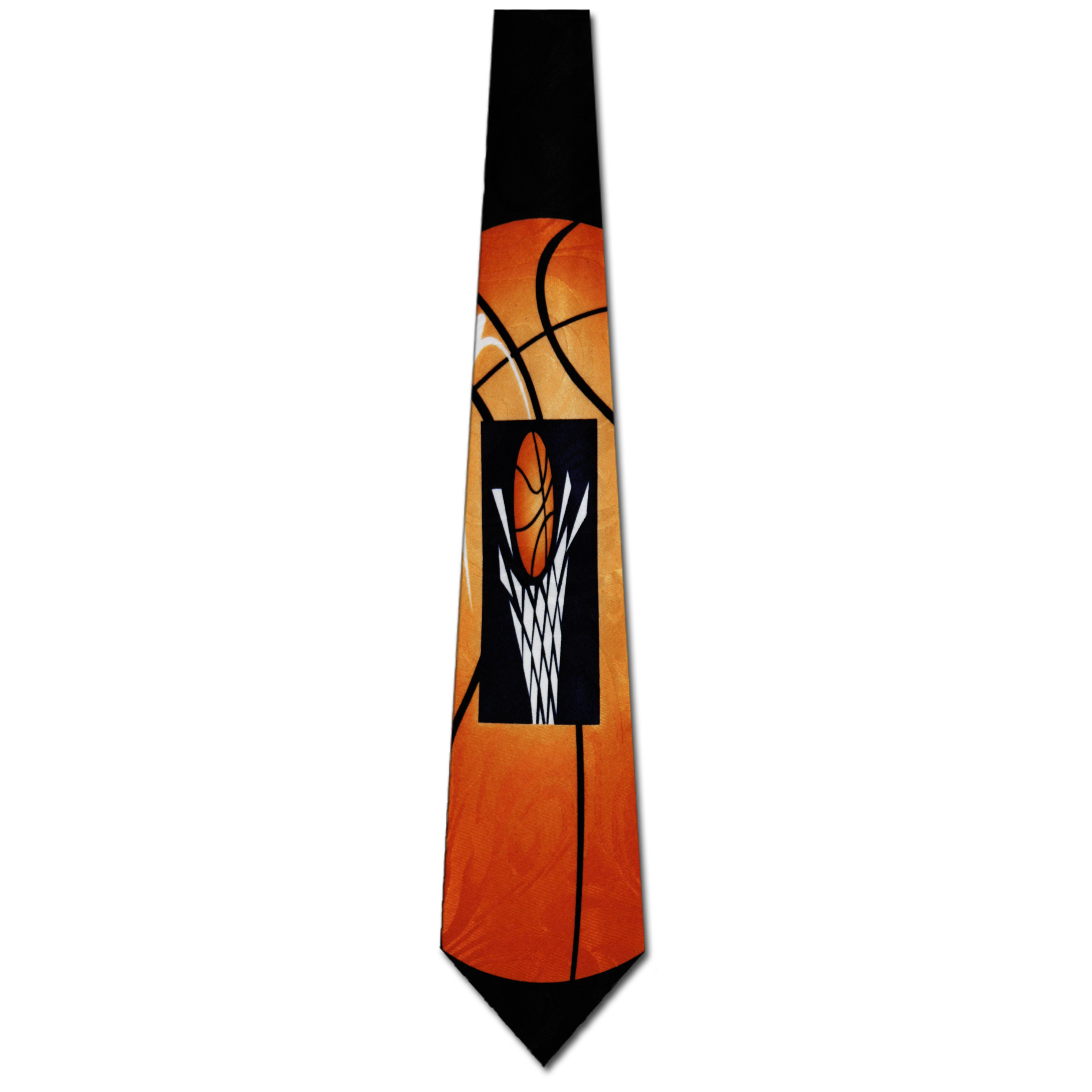 1246-100: Big Baskets Tie Black Basket Balls Neckties by Steven Harris at Abcties.com