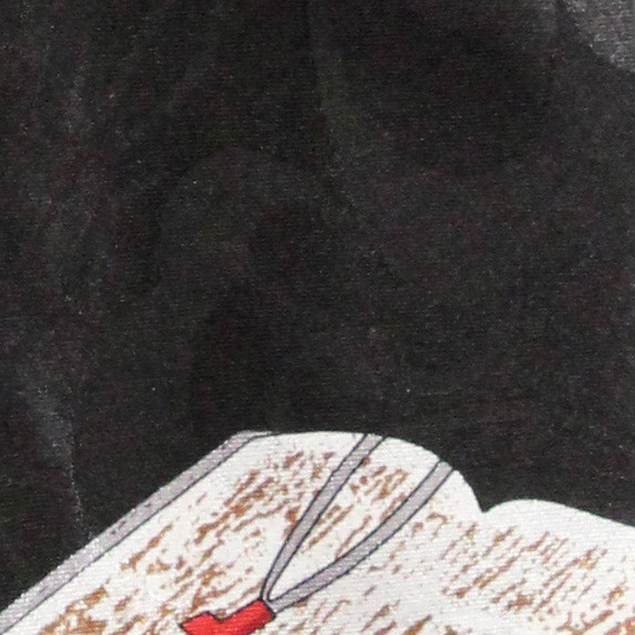 1269-100: Cross with Bible Ties Crown of Thorns Religious Neckties Black by Steven Harris