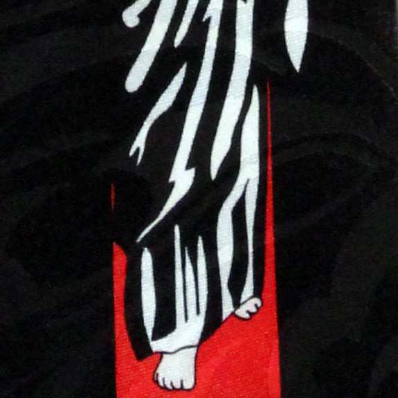 1273-100: Silhouette of Jesus Cross Neckties Religious Ties Black by Steven Harris