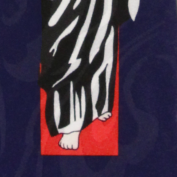 1273-102: Silhouette of Jesus Cross Neckties Religious Ties Navy by Steven Harris