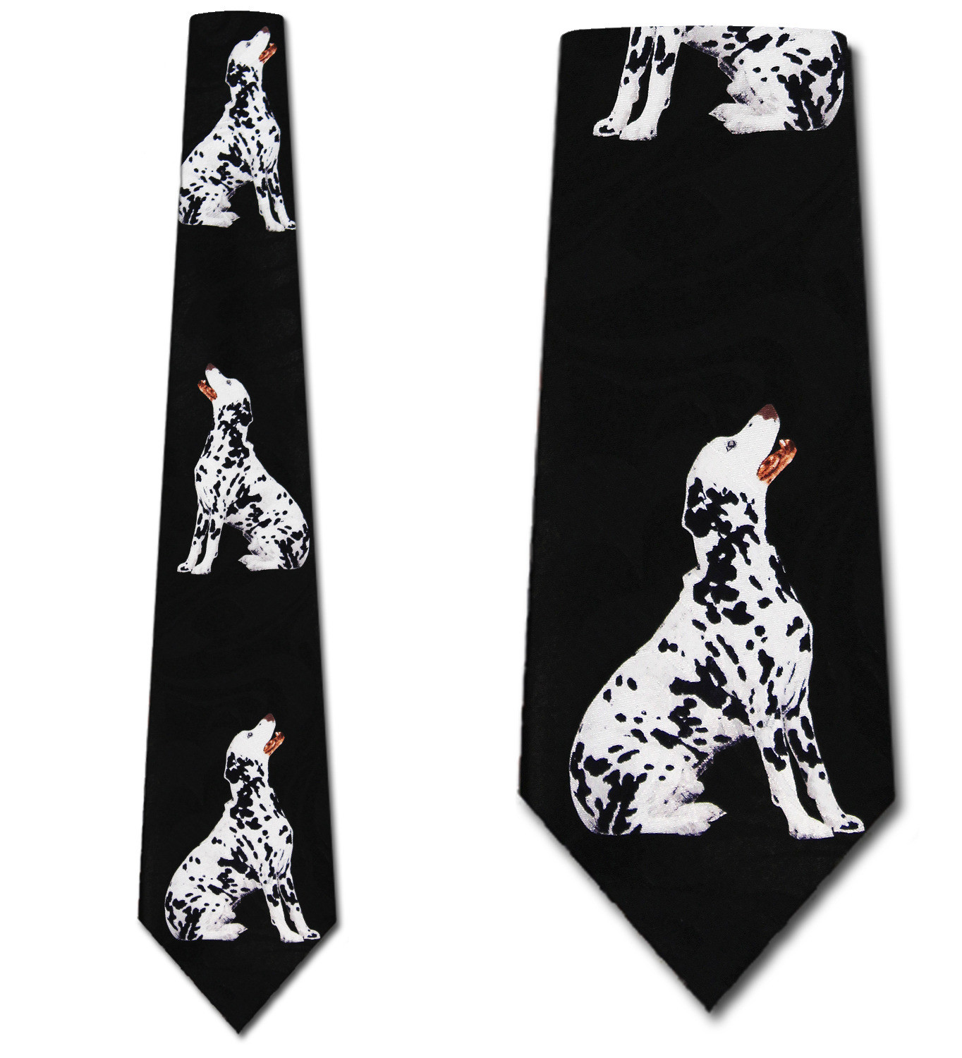 1277-100: Dalmatian Ties Dog Sitting Necktie by Steven Harris