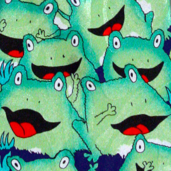 1279-102: Frogs Ties Allover Neckties Navy by Steven Harris