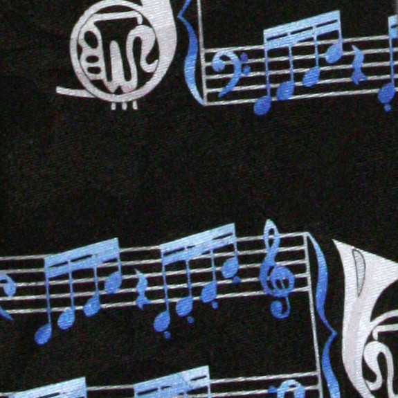 1290-100: French Horn Ties Music Notes Neckties Black by Steven Harris at Abcties.com