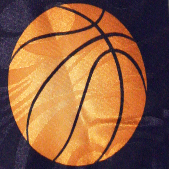 1293-102: Basketball Court Ties Navy Basketballs Necktie by Steven Harris