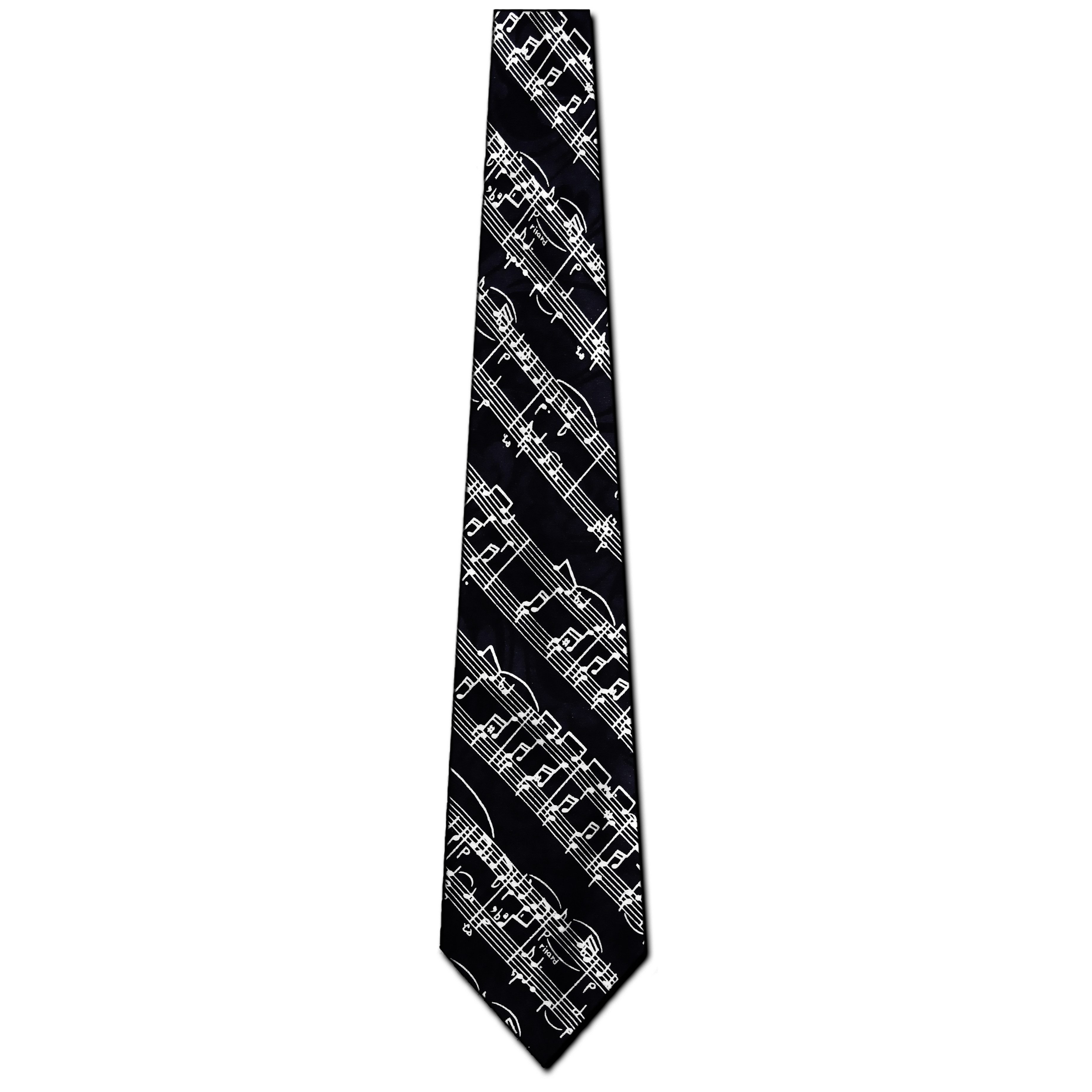 131-100: Sheet Music Ties Black Music Notes Neckties by Steven Harris at Abcties.com
