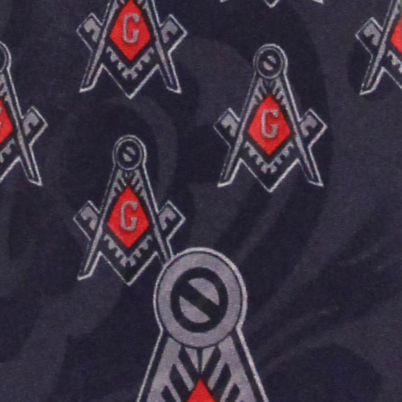 1312-102: Mason Neckties Square and Compass Ties Navy by Steven Harris