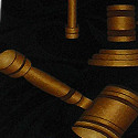 1314-100: Gavel Ties Black Judge Auctioneer Neckties by Steven Harris