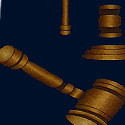 1314-102: Gavel Ties Navy Auctioneer Judge Neckties by Steven Harris