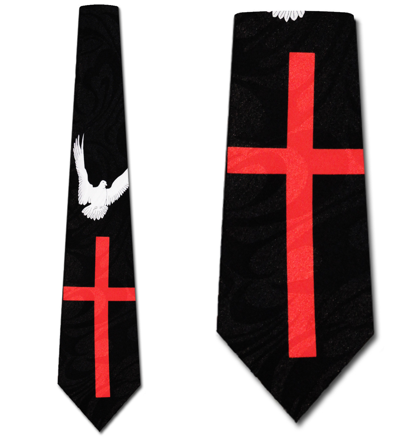 1319-100: Cross Ties Dove Necktie by Steven Harris