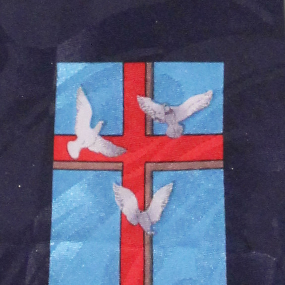 1320-102: Dove Ties Cross Neckties Faith Black by Steven Harris at Abcties.com