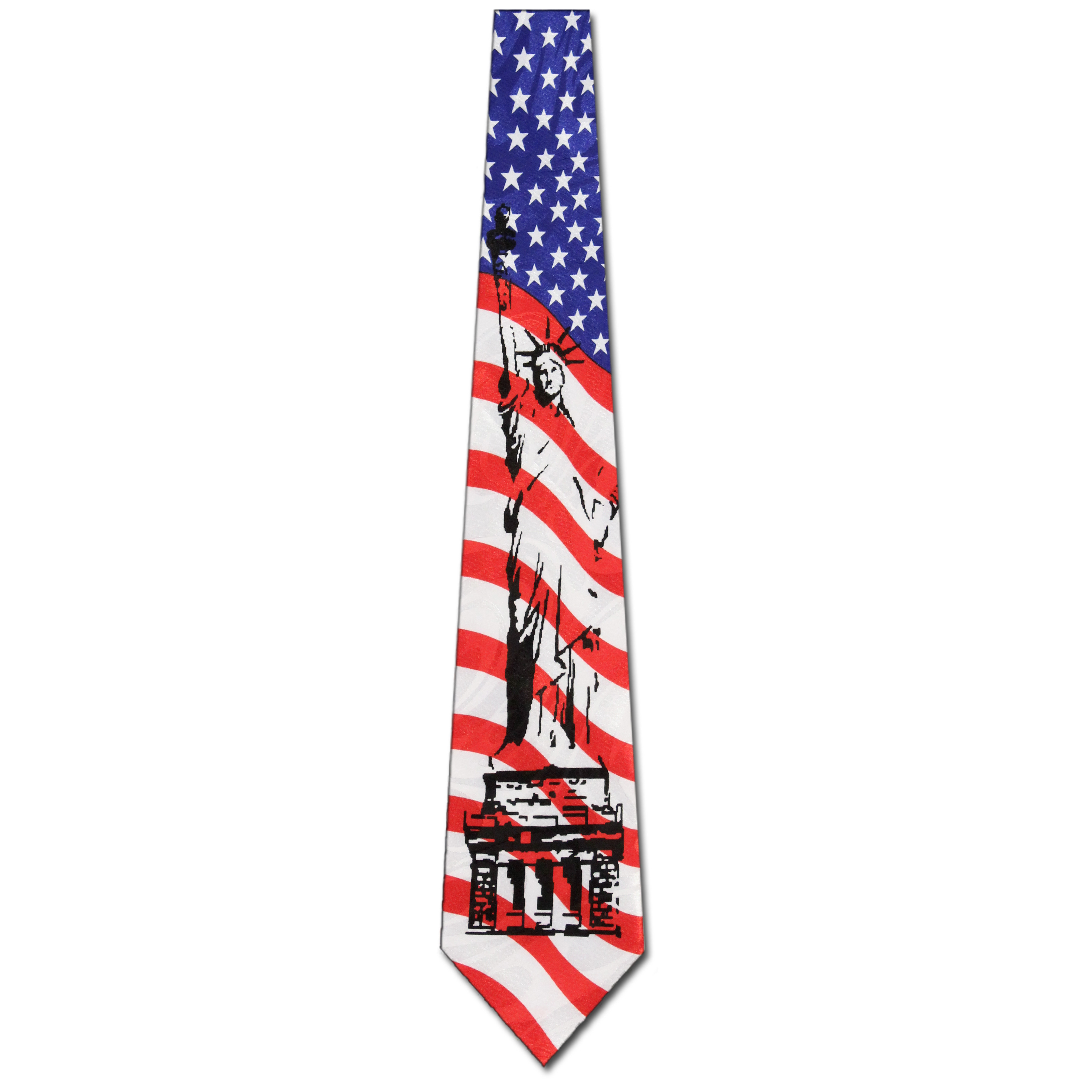 1327-100: Statue of Liberty Ties Flag Necktie Patriotic by Steven Harris at Abcties.com
