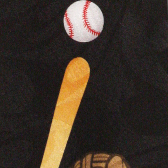 1342-100: Baseball Ties Bat Mit Balls Necktie Black by Steven Harris