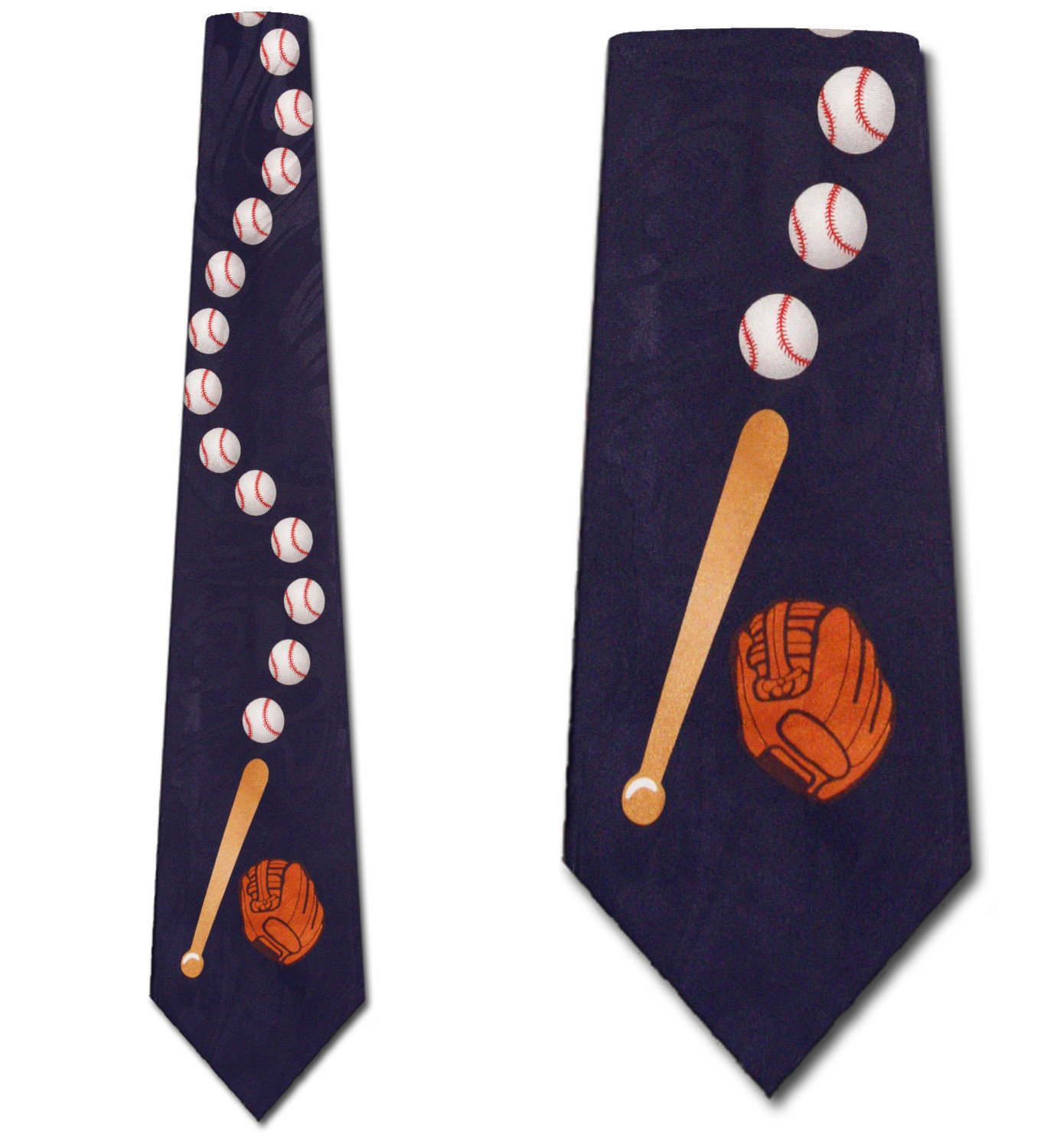 1342-102: Baseball Ties Bat Mit Balls Necktie Navy by Steven Harris