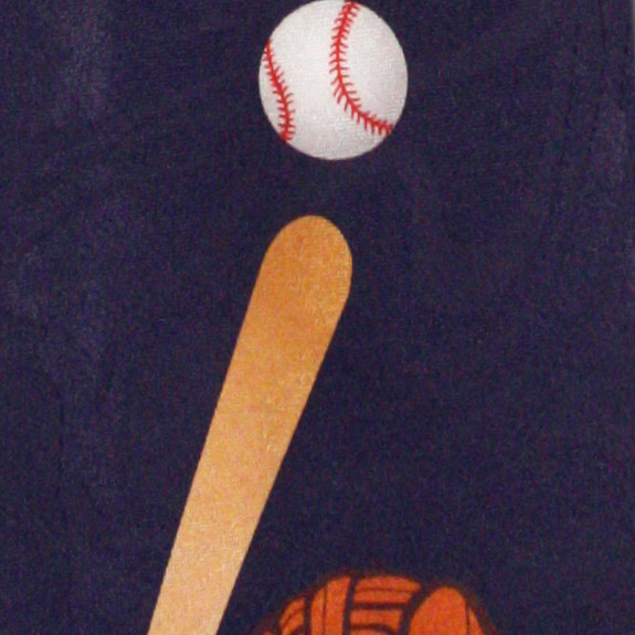 1342-102: Baseball Ties Bat Mit Balls Necktie Navy by Steven Harris