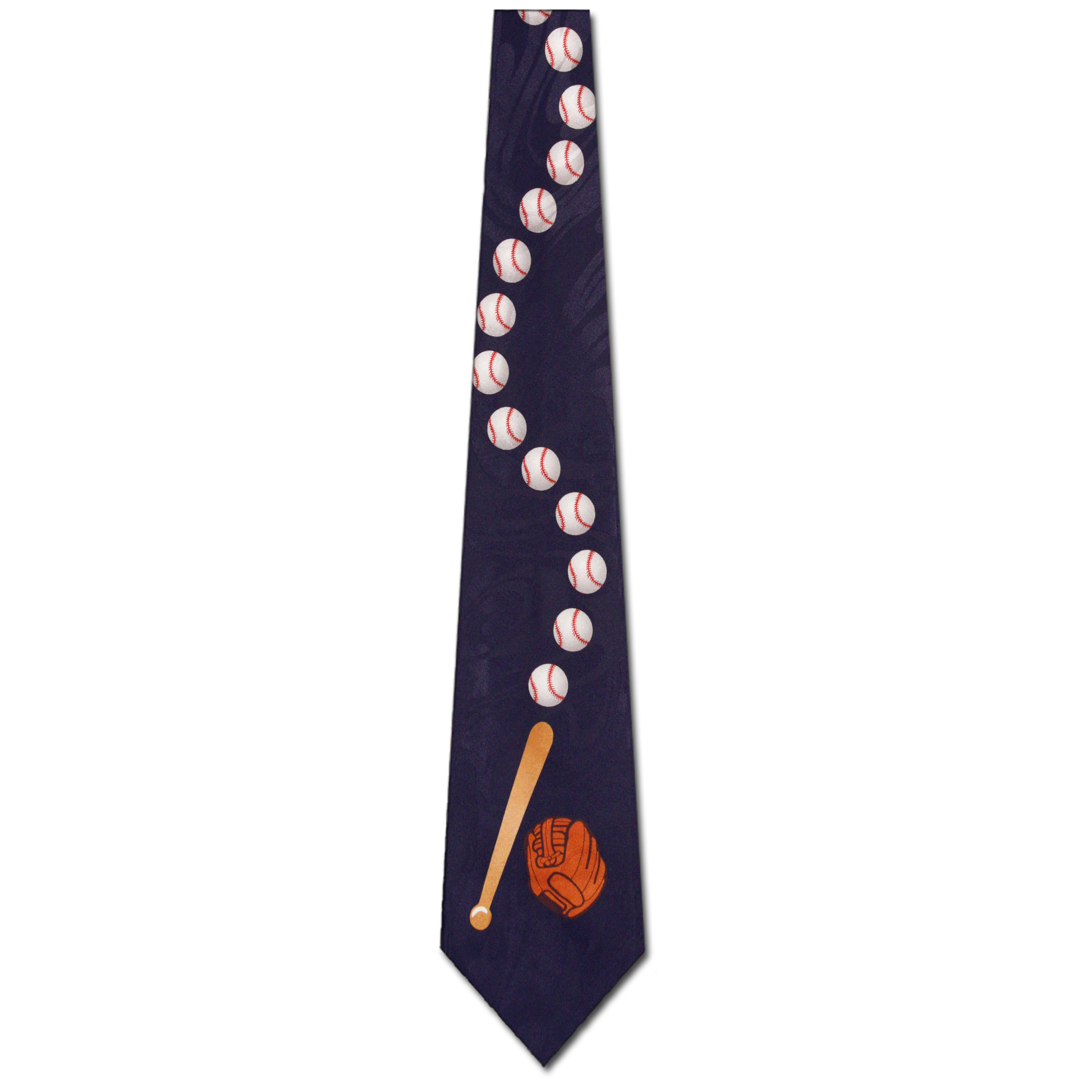 1342-102: Baseball Ties Bat Mit Balls Necktie Navy by Steven Harris at Abcties.com