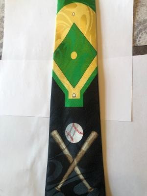1344-100: Base Ball Diamond Ties Bats Baseballs Neckties by Steven Harris