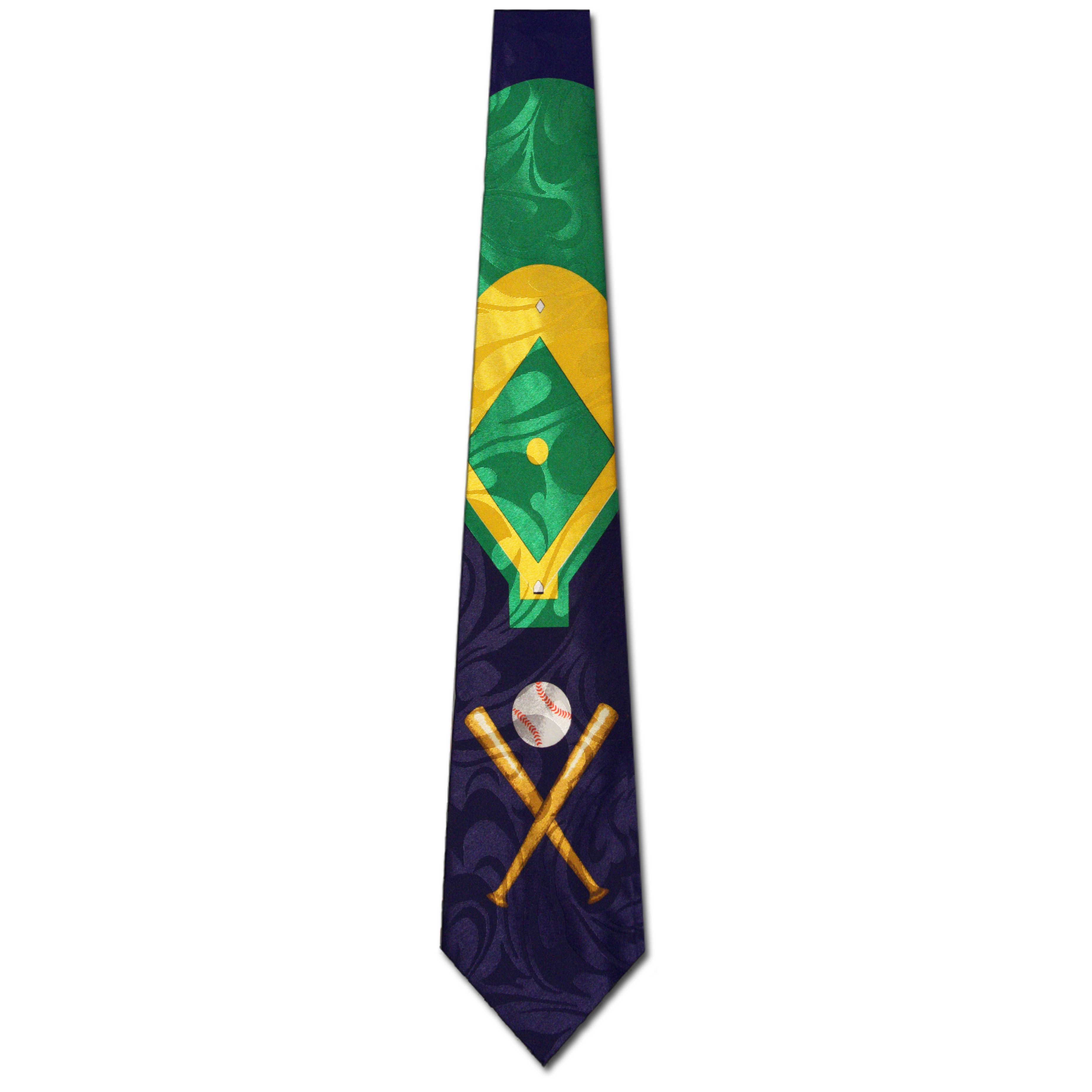 1344-102: Baseball Diamond Ties Bats and Balls Neckties Navy by Steven Harris at Abcties.com
