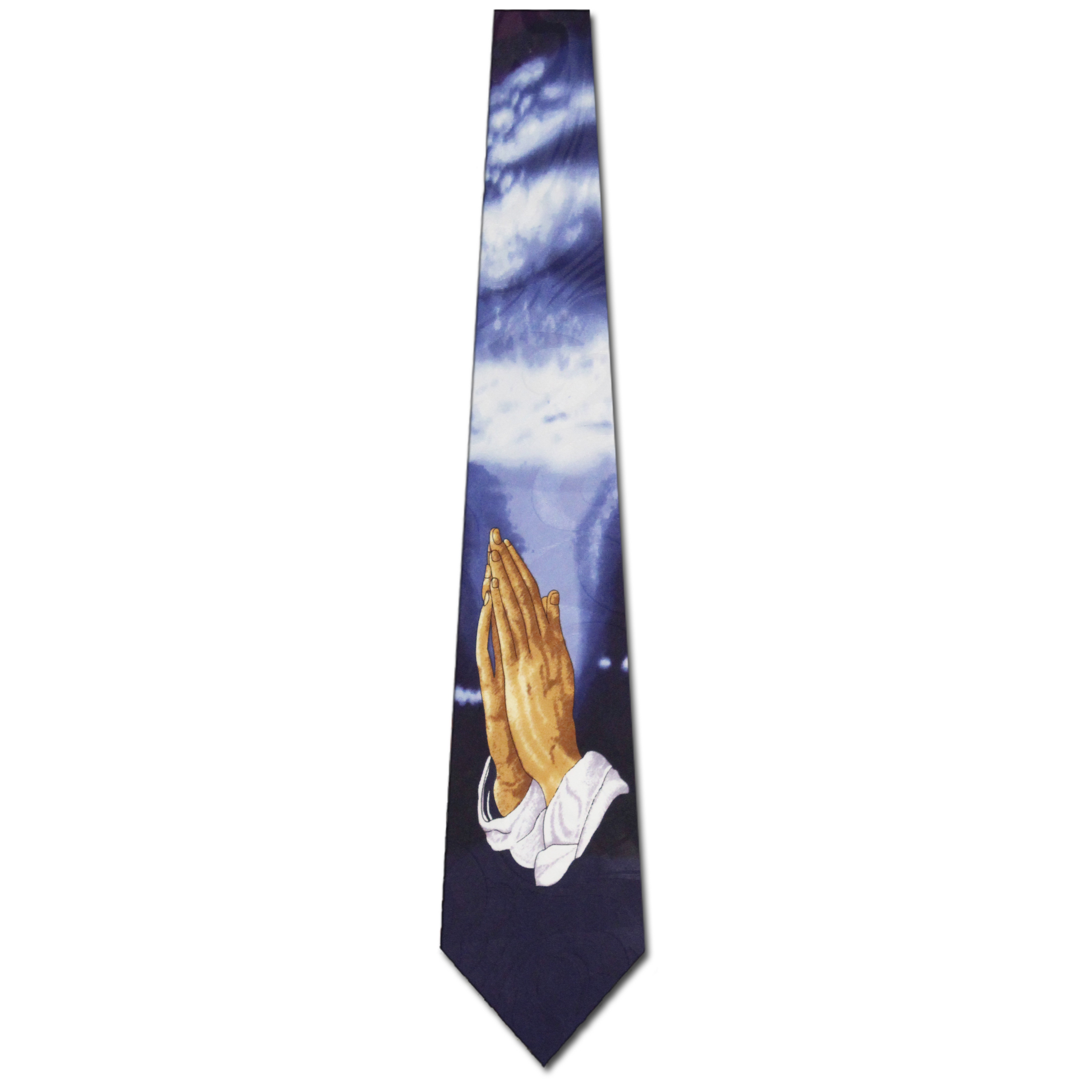 1362-102: Thoughts and Prayers Tie Sunrise Sunset Inspirational Neckties Navy by Steven Harris at Abcties.com