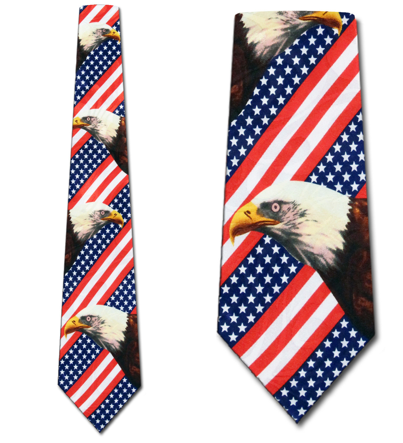 1369-100: Stars Stripes Eagles Tie Patriotic Flag Neckties by Steven Harris