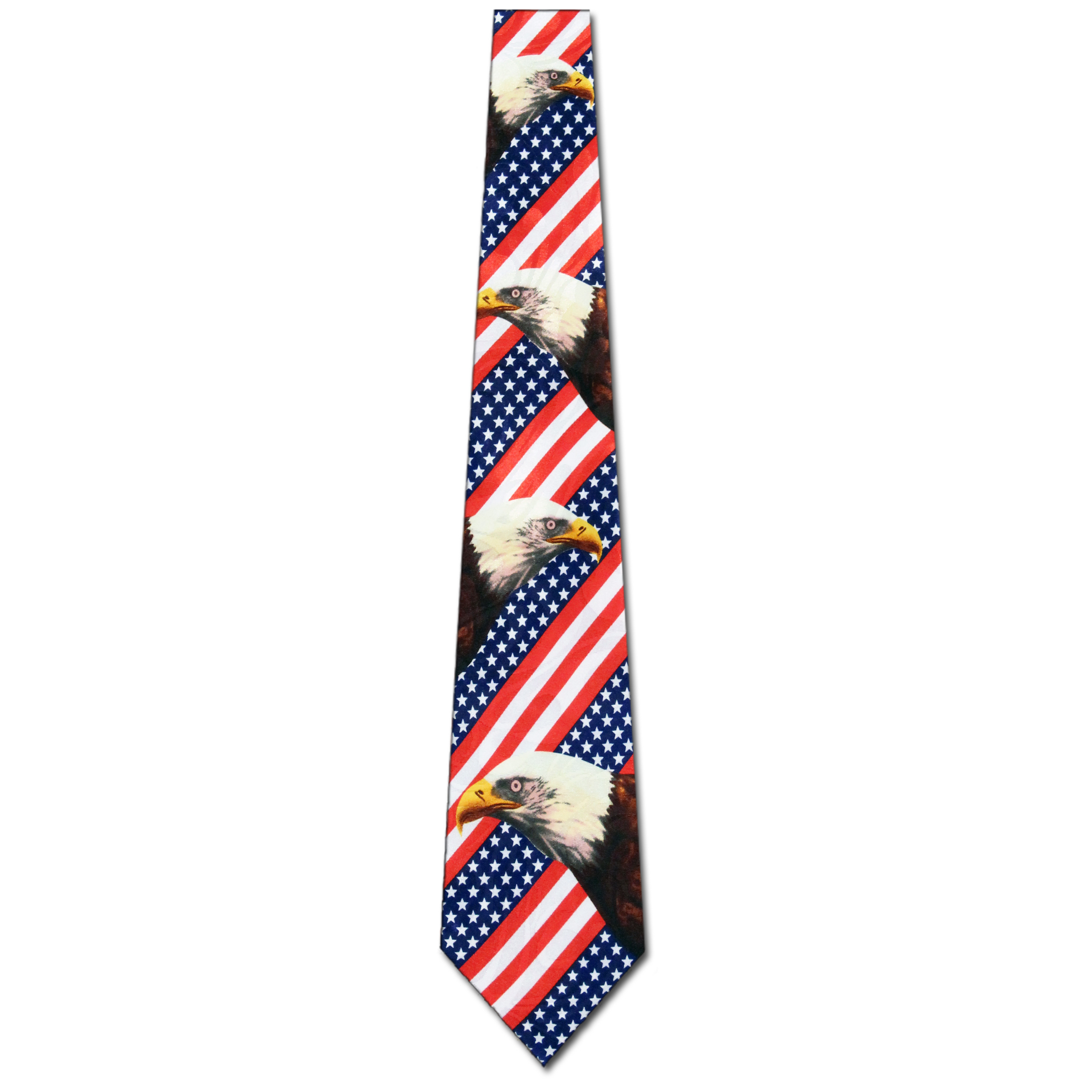 1369-100: Stars Stripes Eagles Tie Patriotic Flag Neckties by Steven Harris at Abcties.com