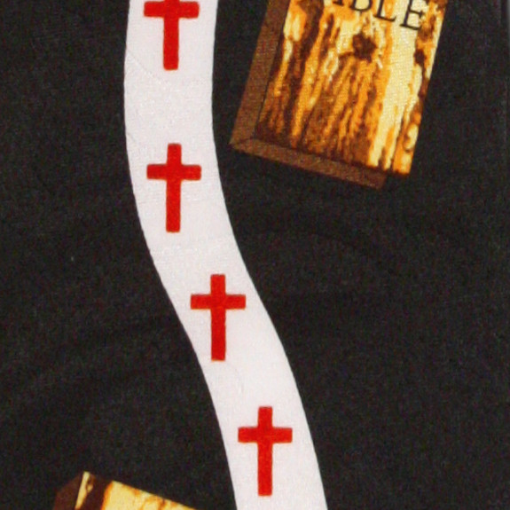 1370-100: Bible Neckties Crosses Tie Religious Inspirational Black by Steven Harris at Abcties.com